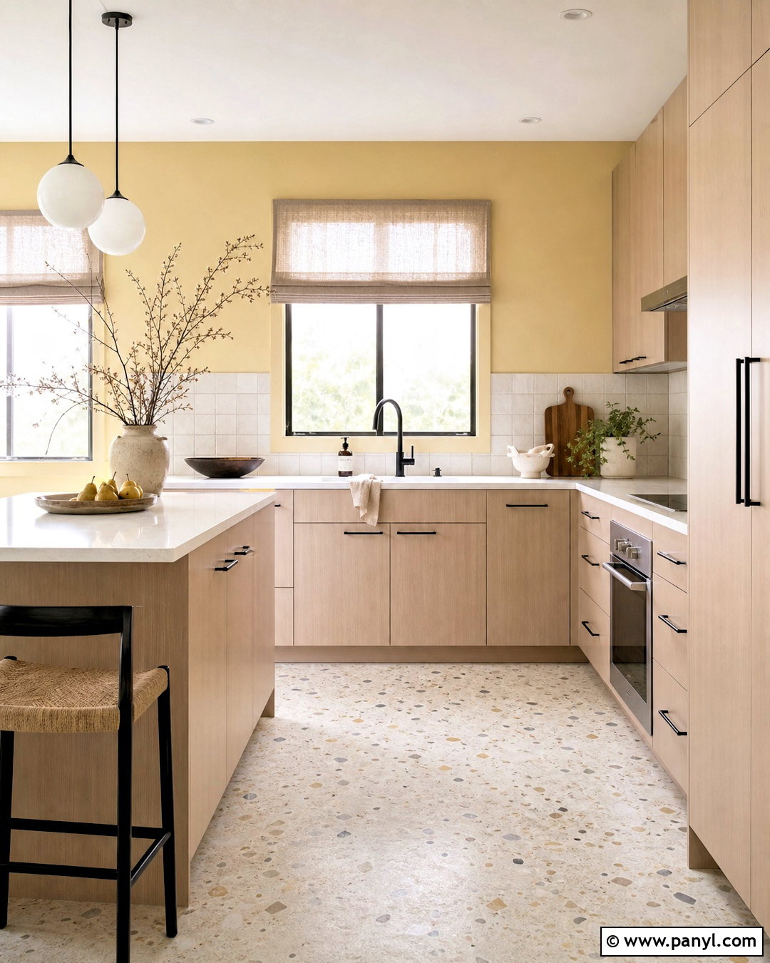 White Oak Cabinets With Yellow Walls - 20 what color cabinets go with yellow walls