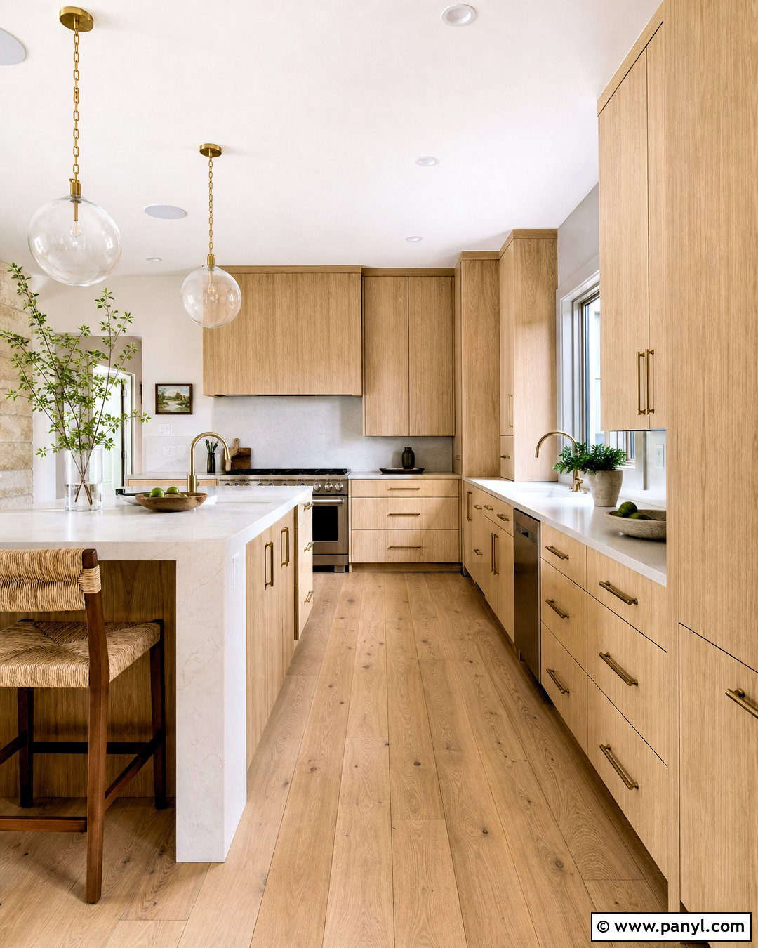 White Oak Grain Texture Kitchen - 20 grain texture ideas