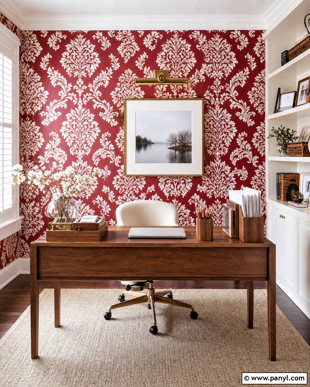 White On Red Damask Pattern - 20 red and white damask patterns