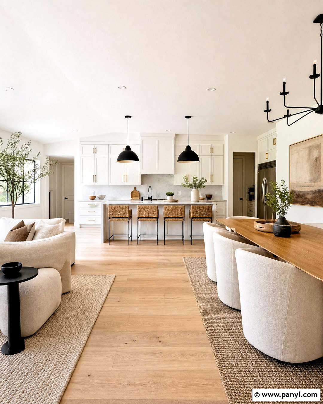 White Open Concept Interior - 20 white home interiors