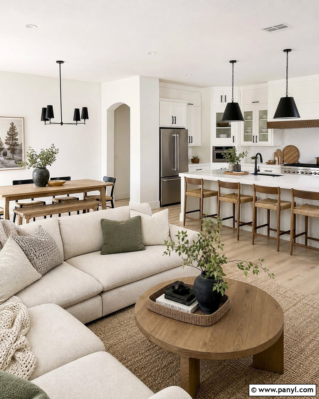 White Open Concept Walls - 25 White Wall Paint Ideas