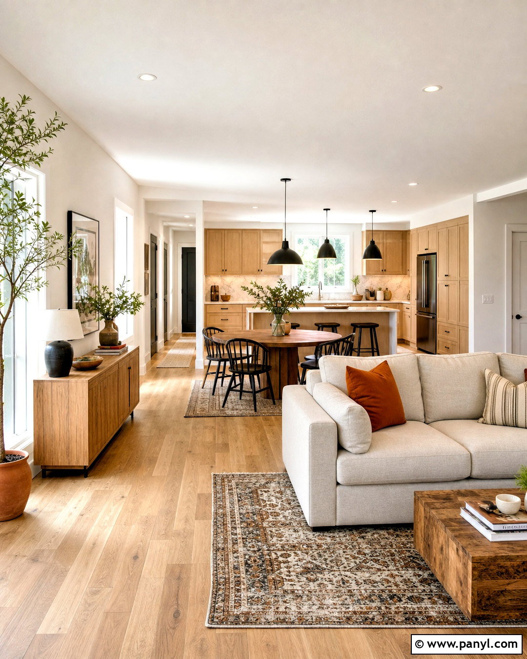 White Open Floor Plan With White Trim - 20 white paint with white trim ideas