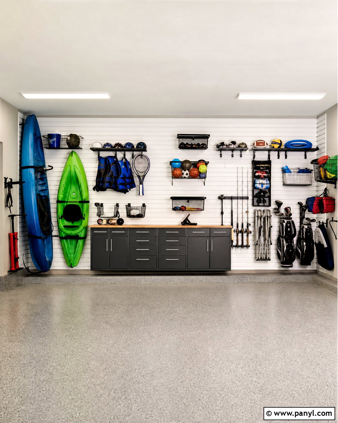 White PVC Slatwall Garage Wall - 20 garage interior walls