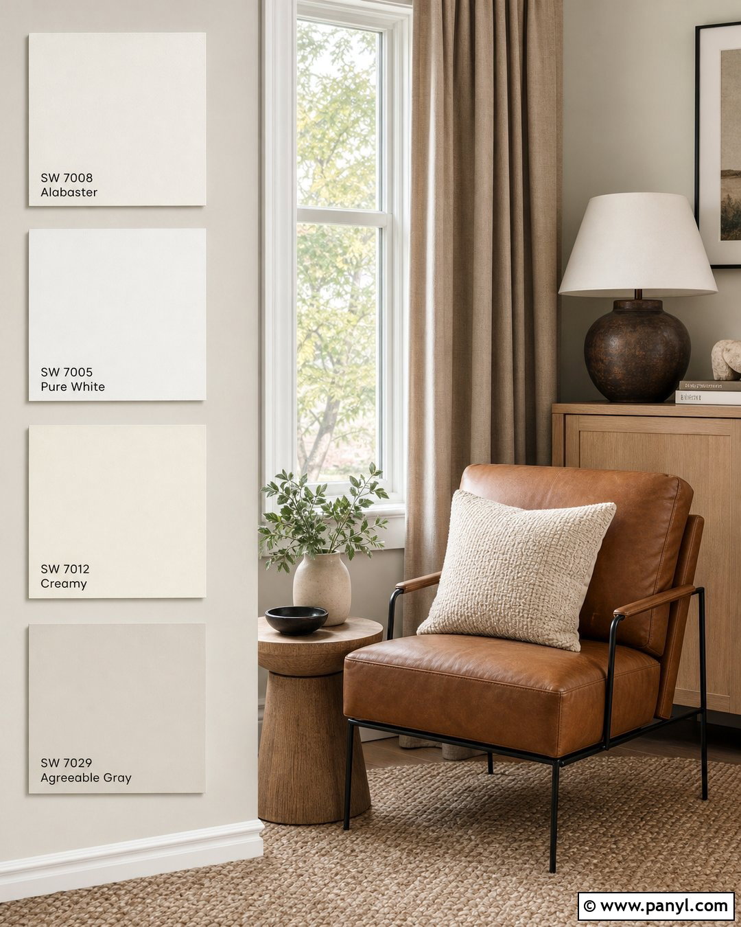 White Paint Samples Beside White Trim - 25 Paint Samples On Wall Ideas