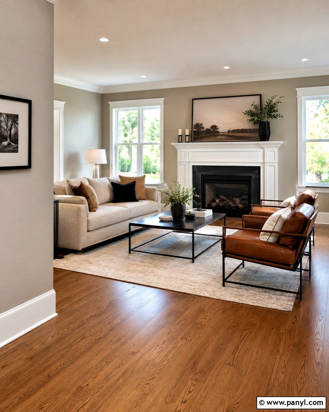 White Painted Baseboards With Greige Walls - 20 painted baseboards