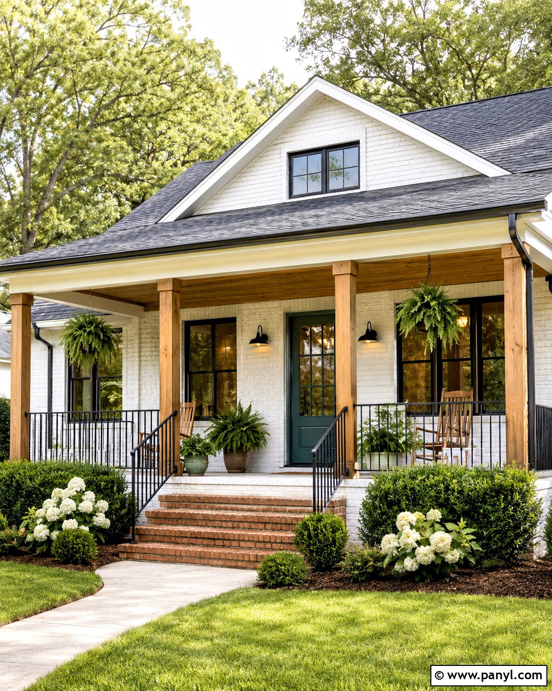 White Painted Brick Bungalow - 20 painted brick house exterior before and after ideas