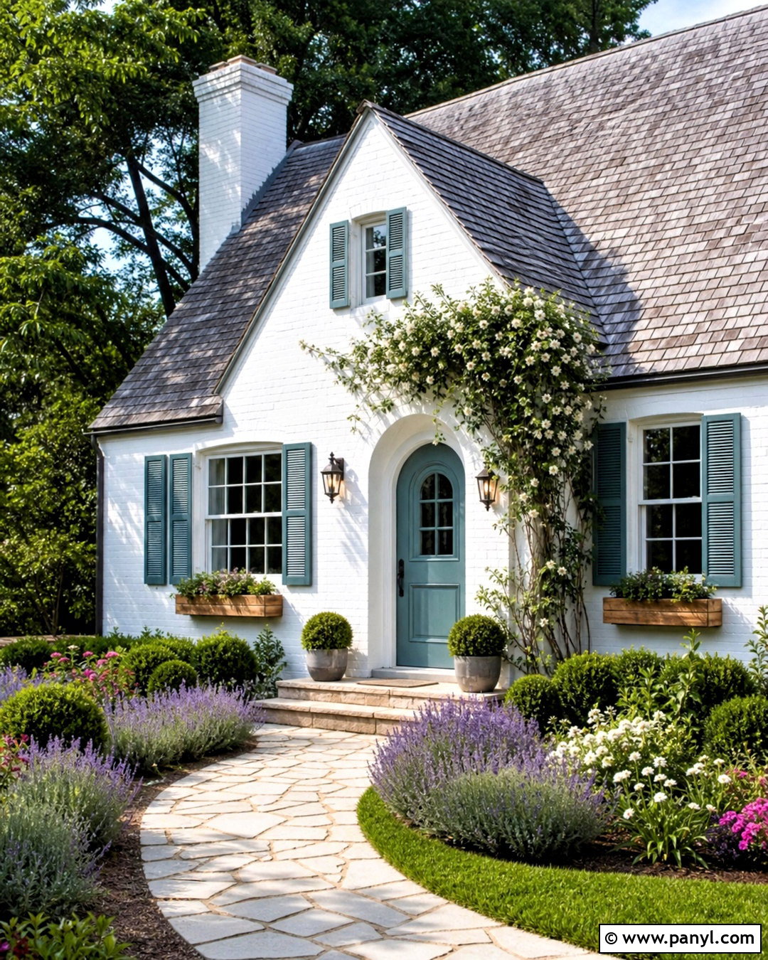 White Painted Brick Cottage - 20 white painted brick exterior ideas