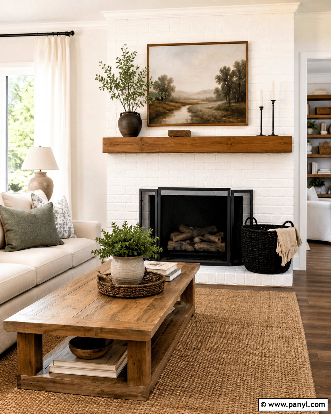 White Painted Brick Fireplace - 20 painted brick fireplace makeover ideas