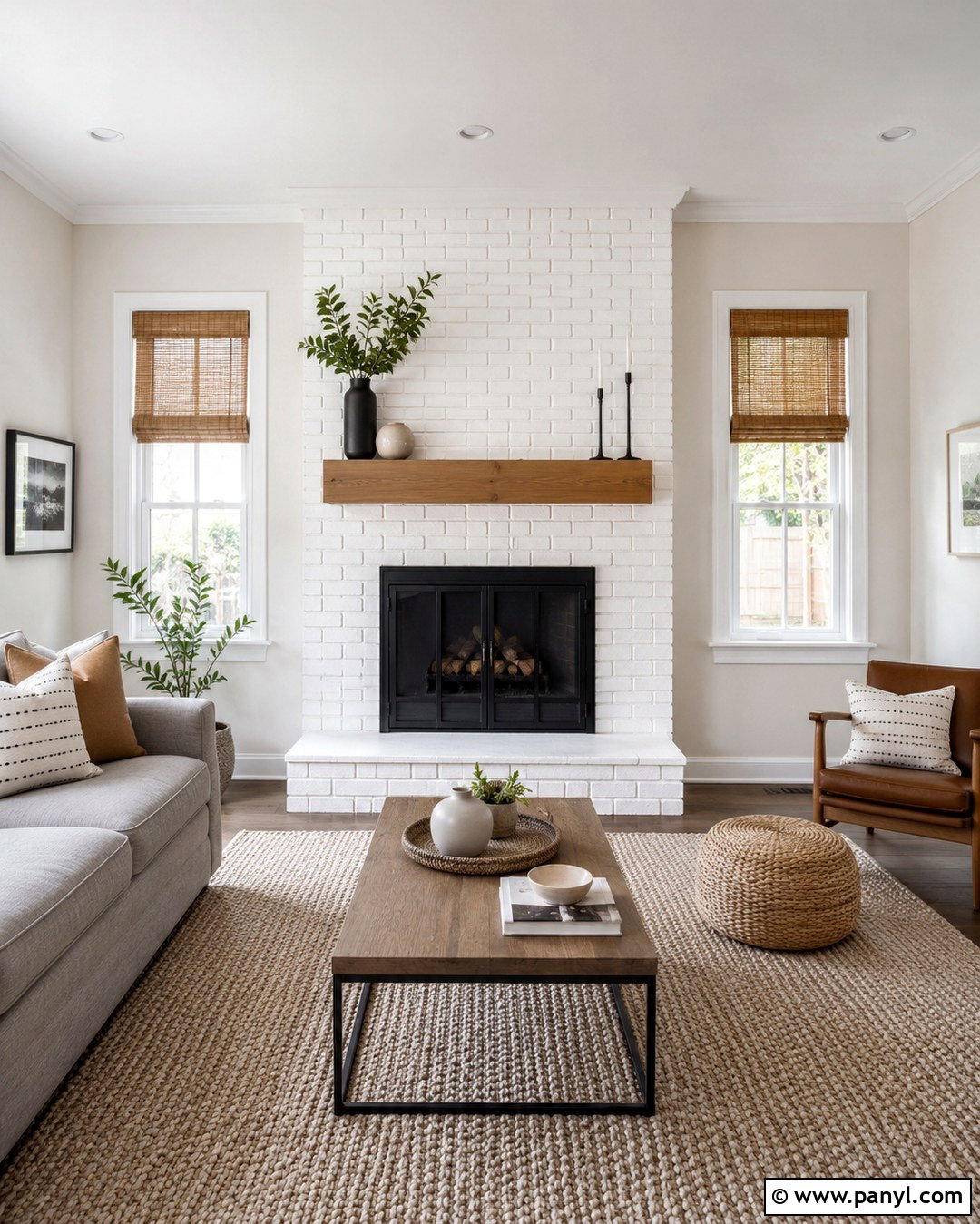 White Painted Brick Fireplace - 20 Fireplace Colors Painted Brick Ideas