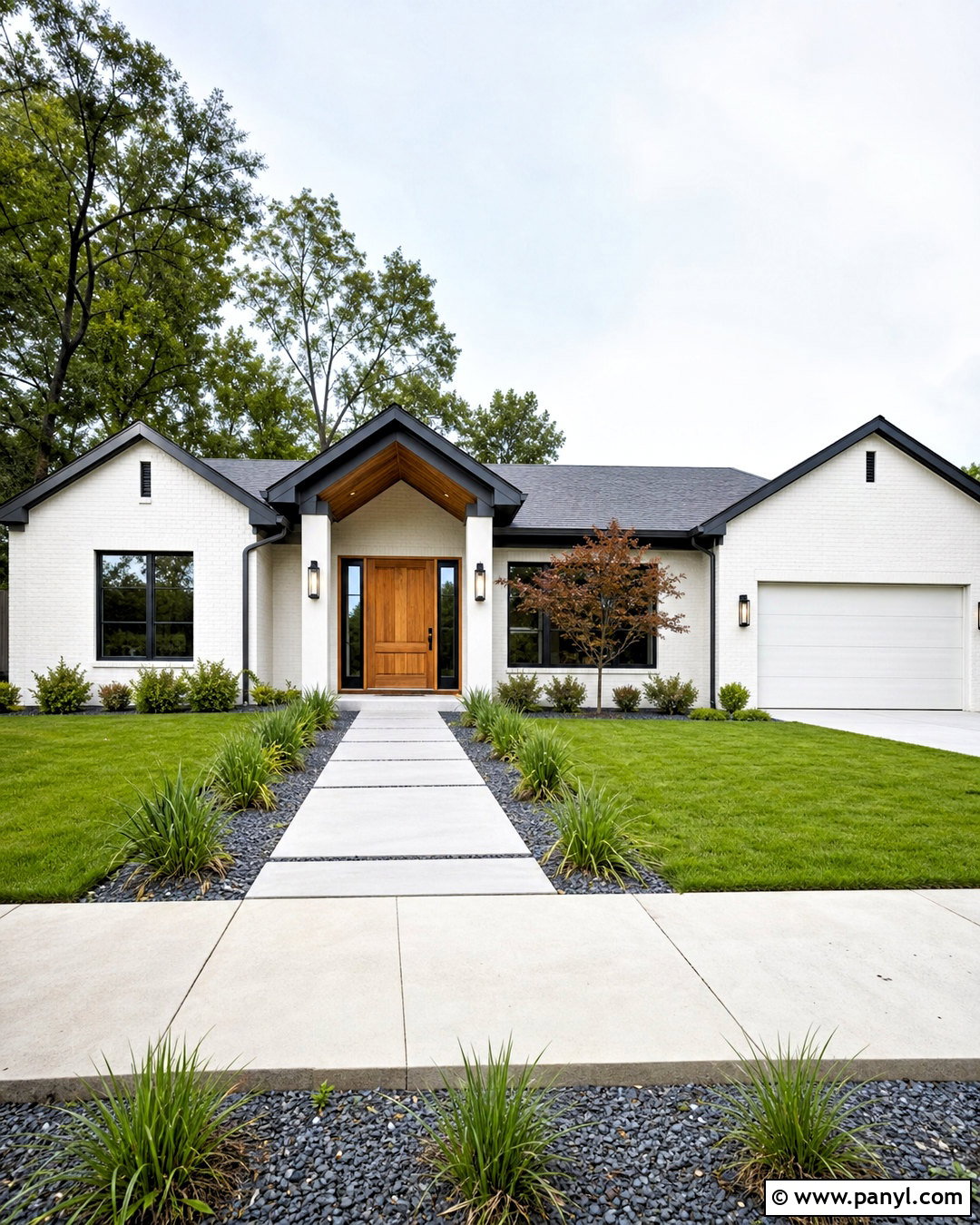 White Painted Brick Ranch House - 20 white painted brick exterior ideas