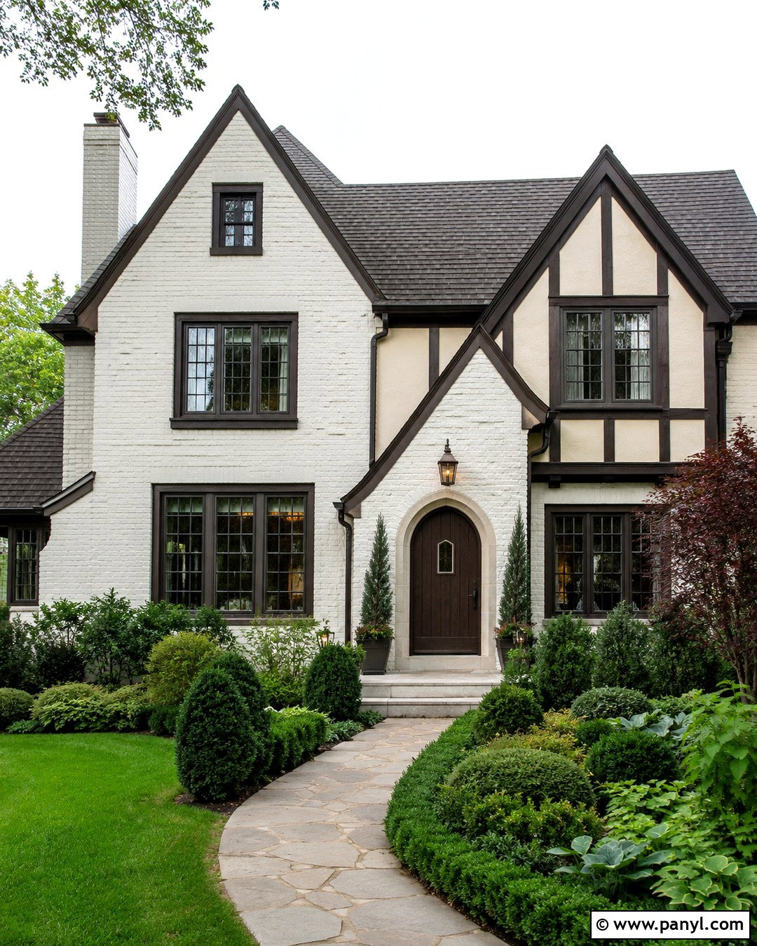 White Painted Brick Tudor House - 20 Red Brick Painted White Before And After Ideas