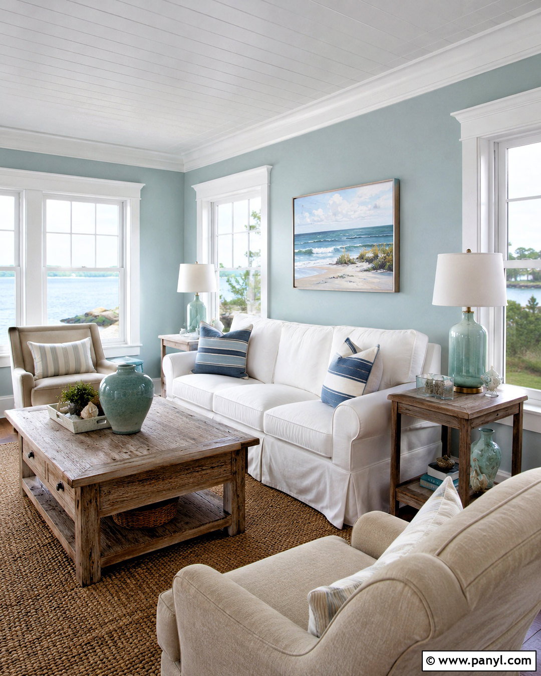 White Painted Pine Trim Coastal Interior - 20 pine trim interior ideas