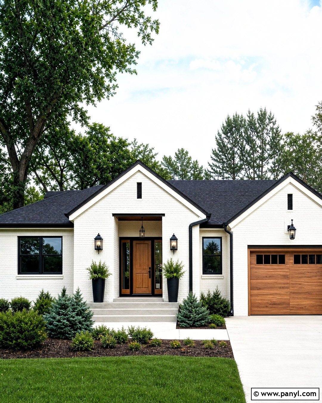 White Painted Red Brick House - 20 red brick house exterior makeover ideas