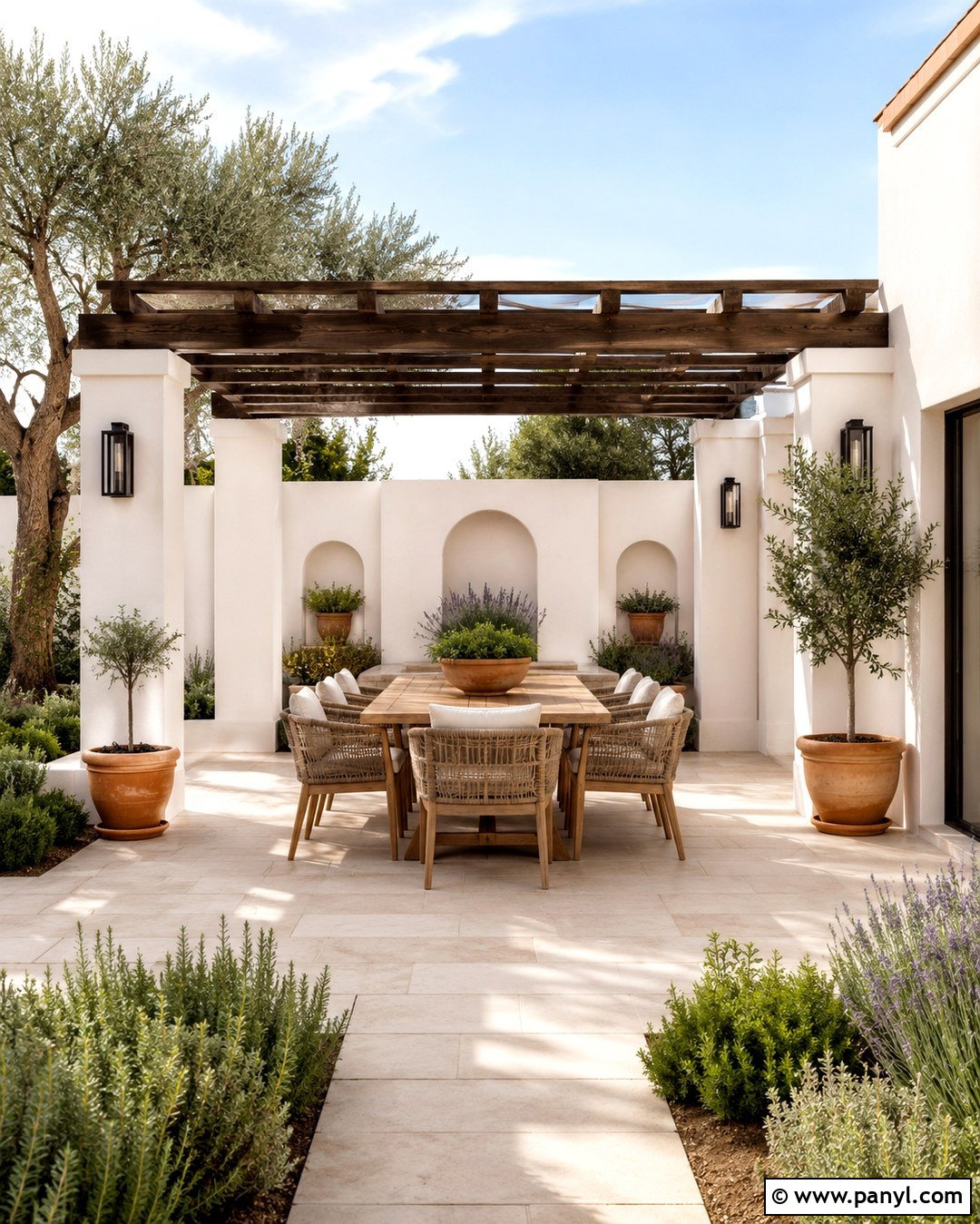 White Patio Wall - 20 Patio Wall Color Ideas