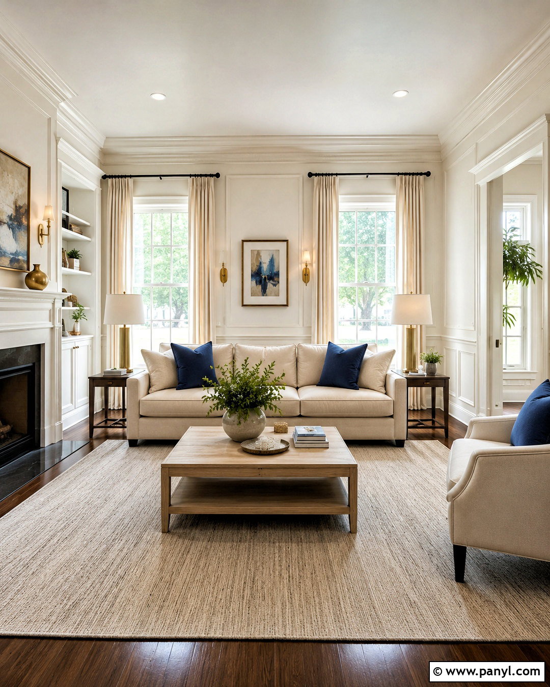 White Picture Frame Trim - 20 living room trim ideas