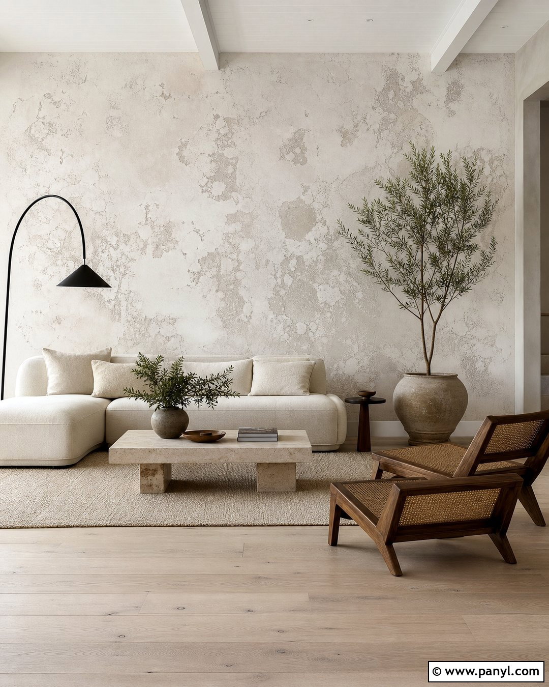 White Plaster Patina Wall - 35 patina wall ideas