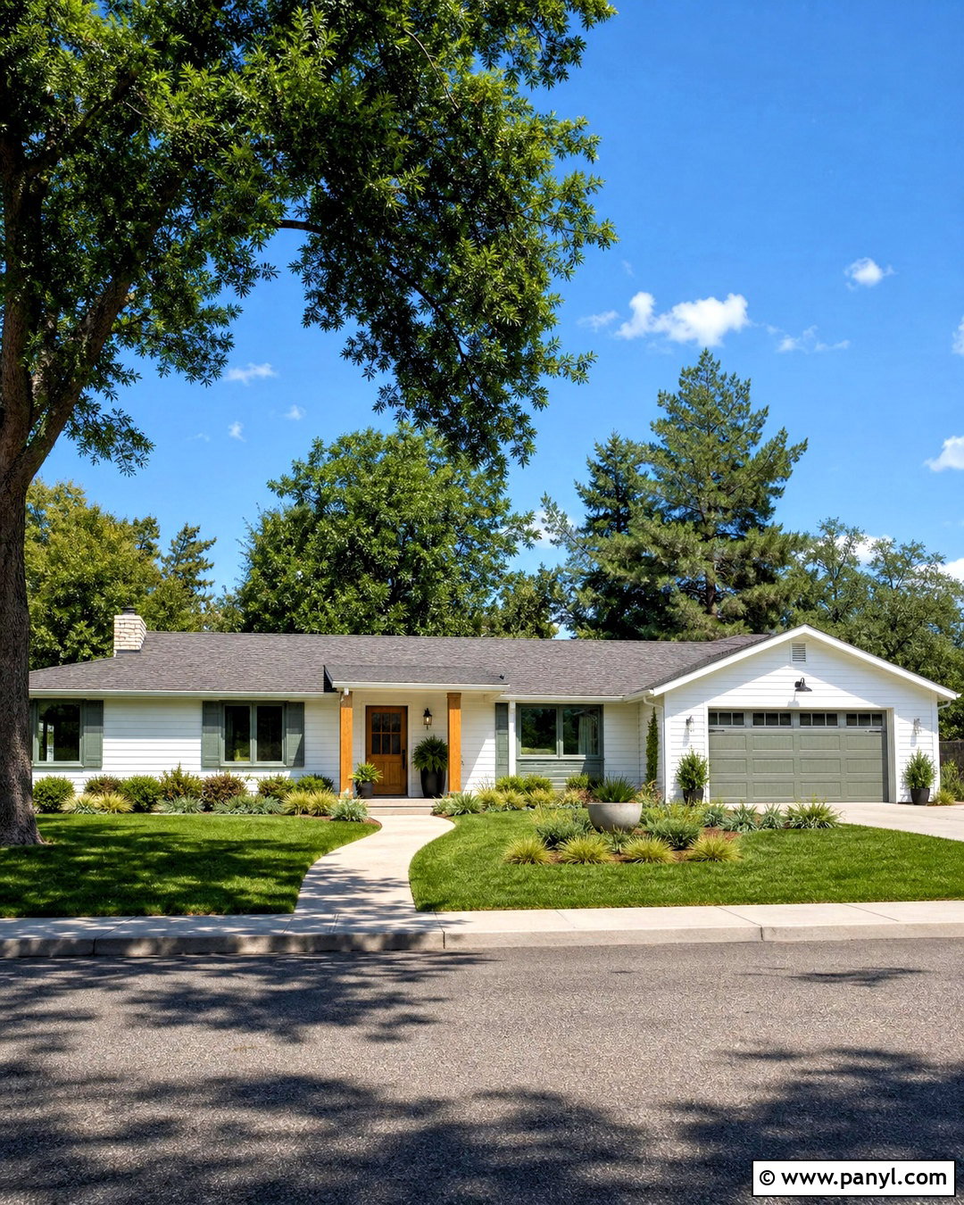 White Ranch House With Green Trim - 20 white house green trim ideas