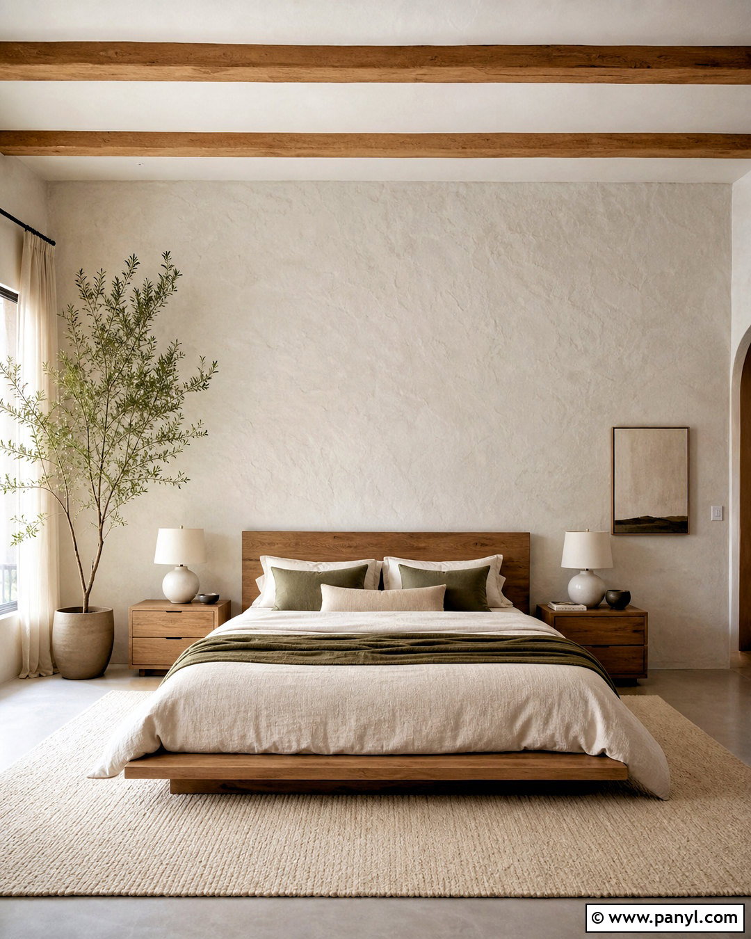 White Roman Clay Bedroom - 20 white wall paint texture ideas