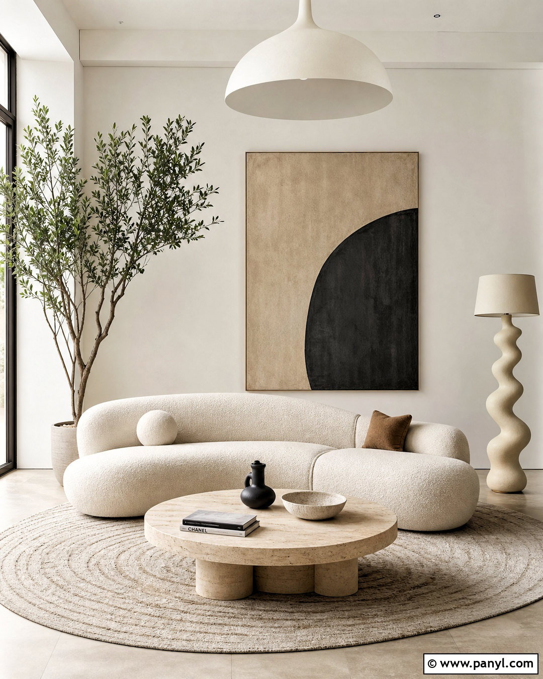 White Room Background With a Curved Sofa - 20 white room background ideas