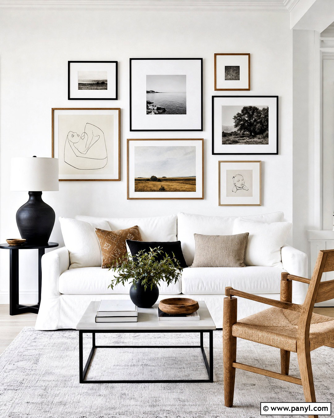 White Room Background With a Gallery Wall - 20 white room background ideas