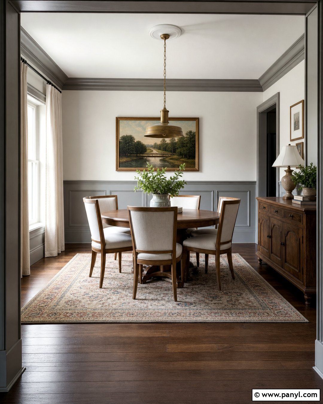 White Room With Grey Wainscoting - 30 White Walls Grey Trim Ideas