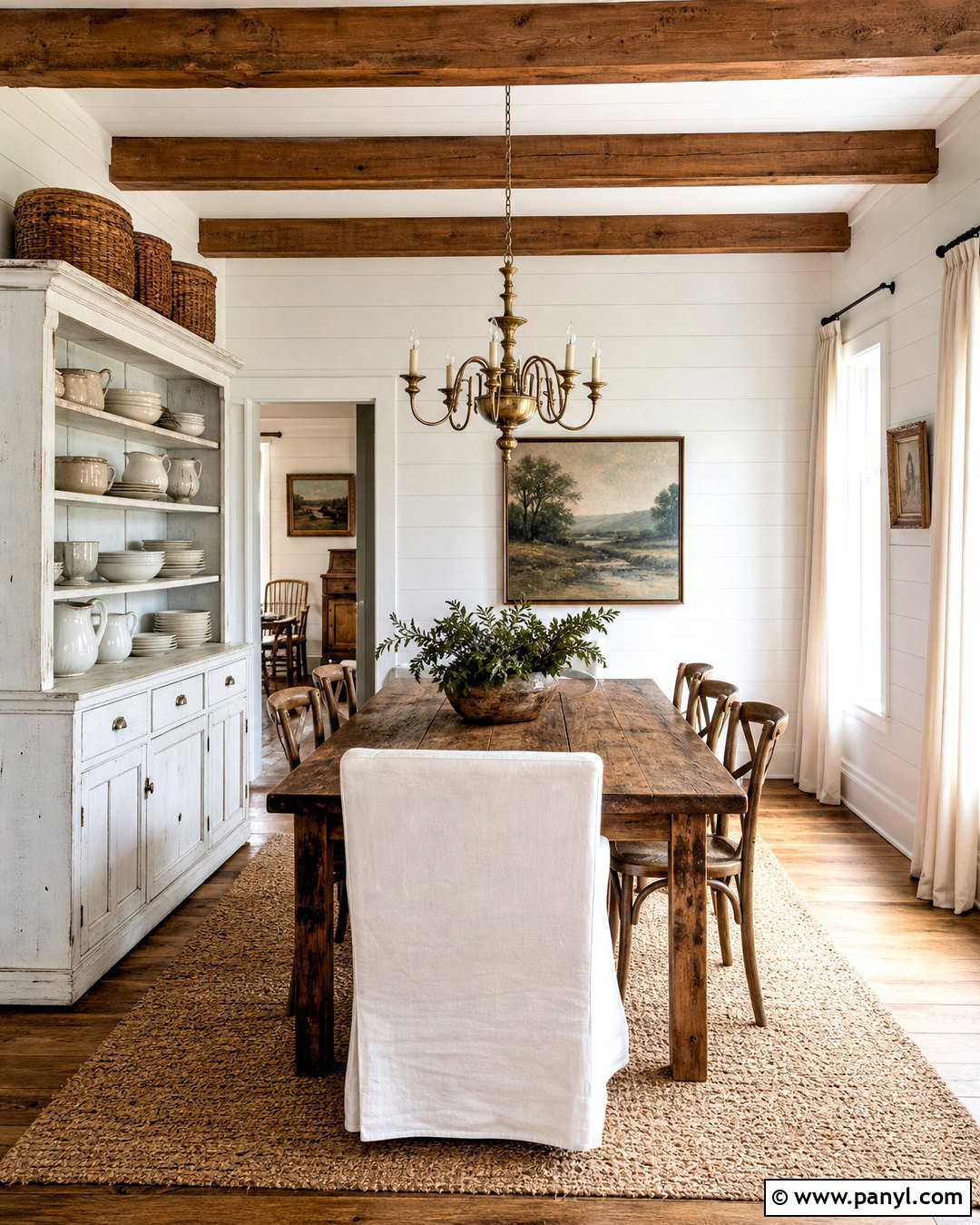White Rustic Dining Room - 20 white home interiors