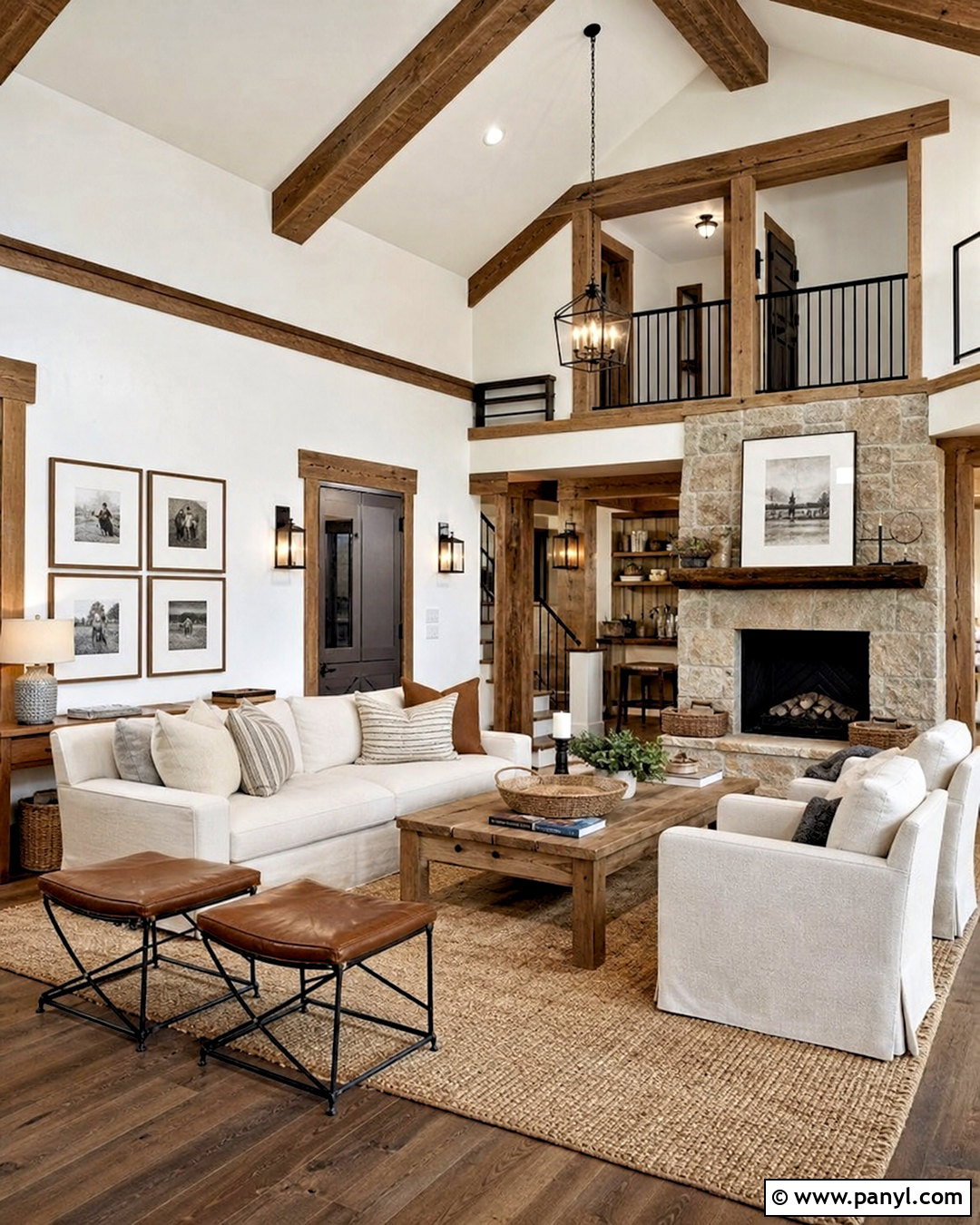 White Rustic Room With Reclaimed Wood Trim - 20 white walls with wood trim ideas