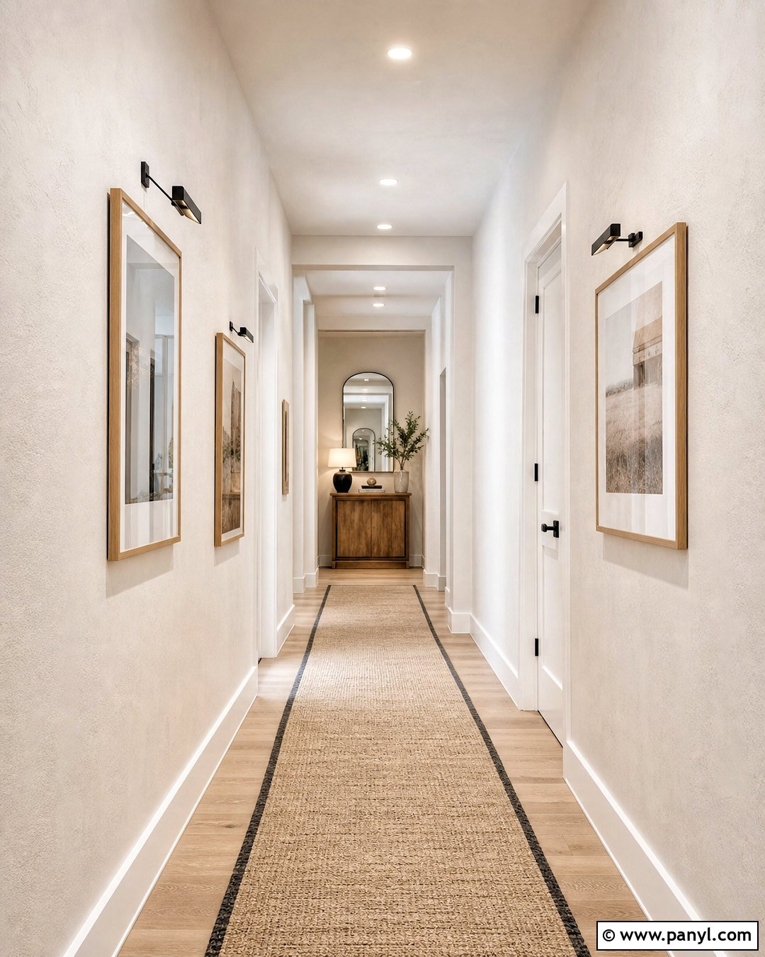 White Sand Texture Hallway - 20 white wall paint texture ideas