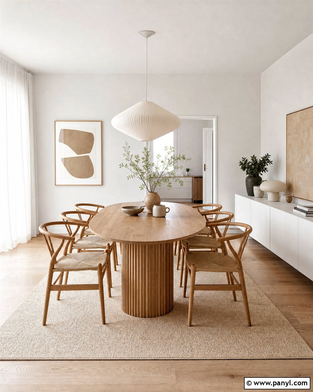 White Scandinavian Dining Room - 20 white home interiors