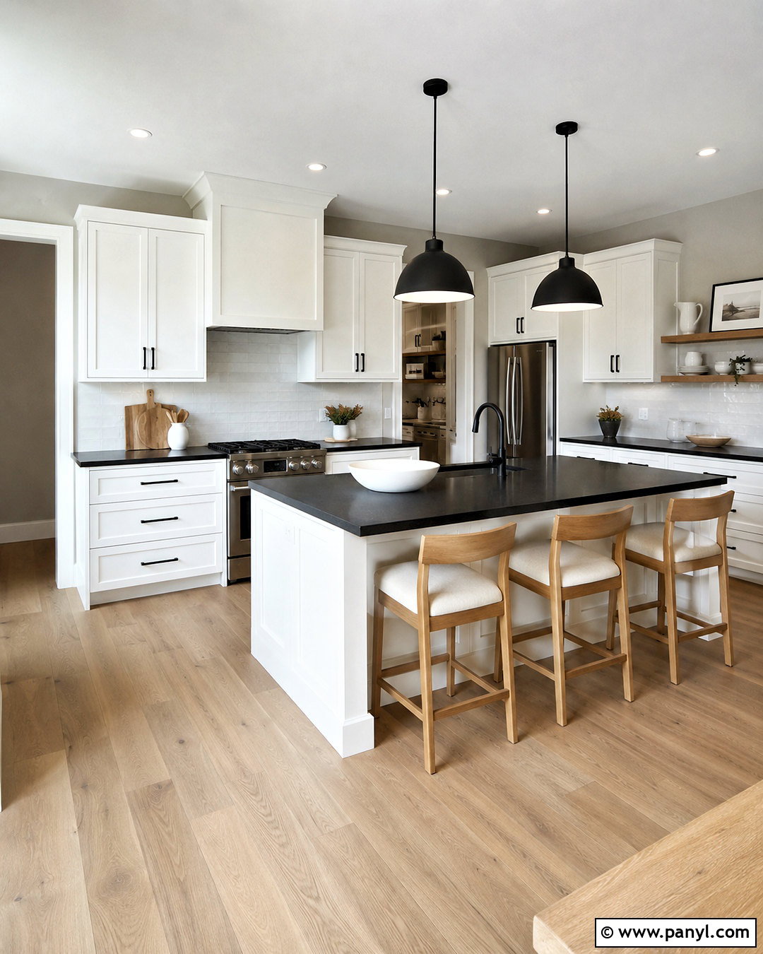 White Shaker Cabinets With Gray Walls And Black Countertops - 20 White Shaker Cabinets With Gray Walls