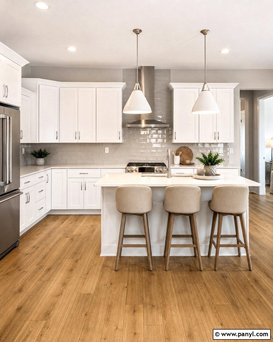 White Shaker Cabinets With Gray Walls And Gray Backsplash - 20 White Shaker Cabinets With Gray Walls