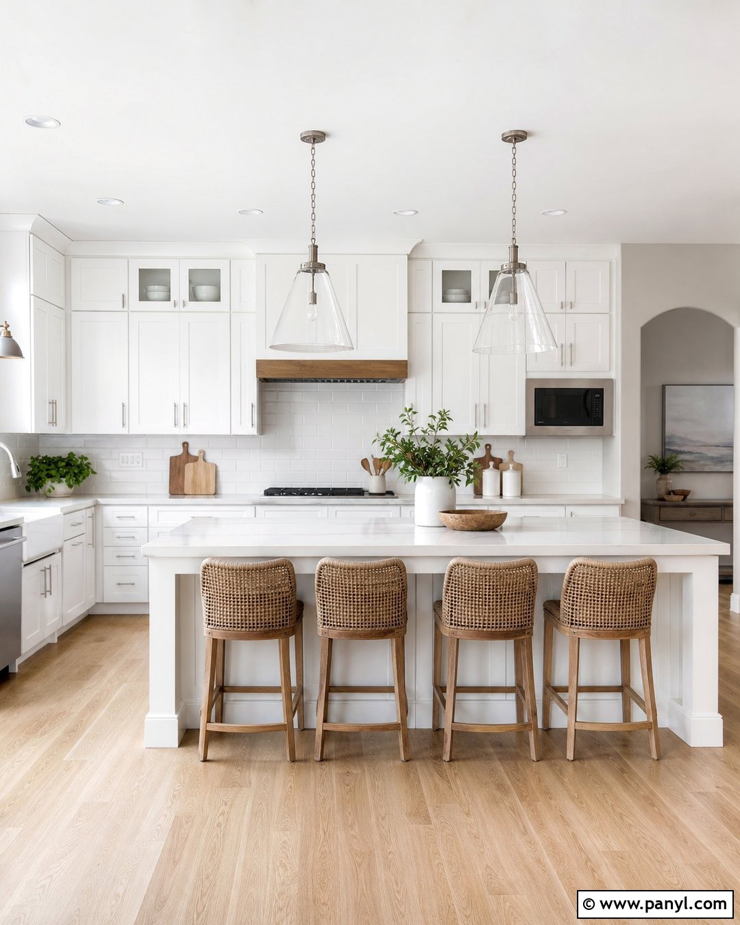 White Shaker Kitchen With Light Gray Walls - 20 Modern White Kitchen With Gray Walls