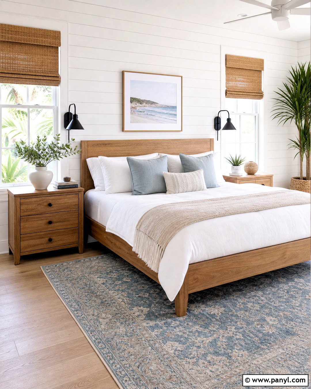 White Shiplap Bedroom Wall - 20 bedroom wall accent ideas