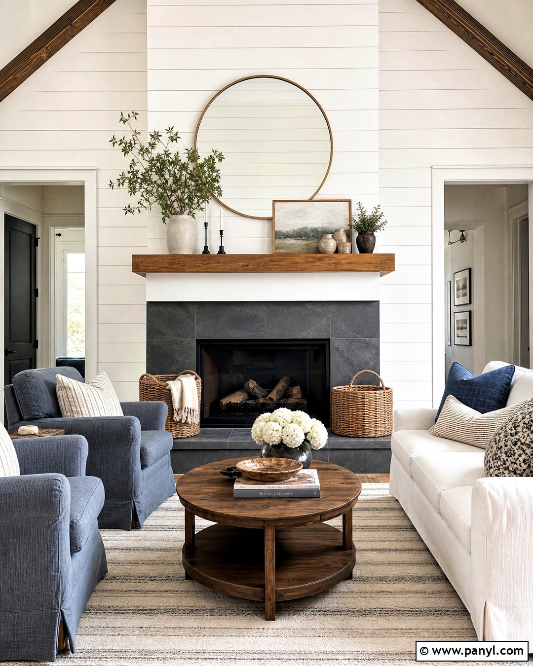 White Shiplap Fireplace Wall - 20 flat fireplace wall ideas