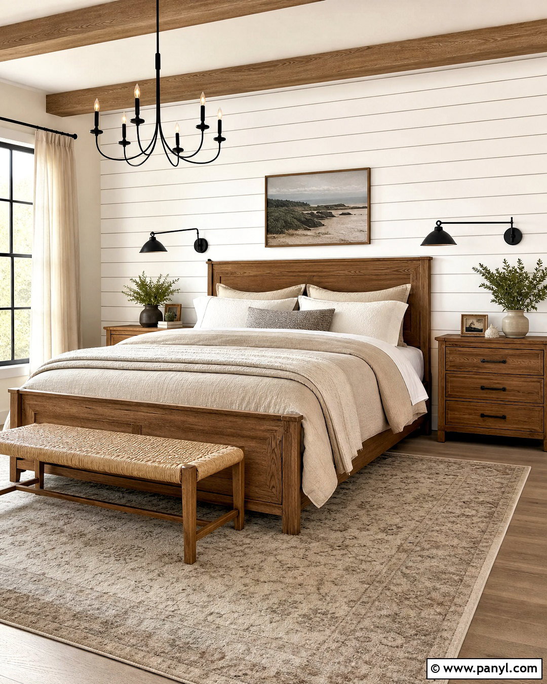 White Shiplap Wood Accent Wall - 20 wood accent wall ideas