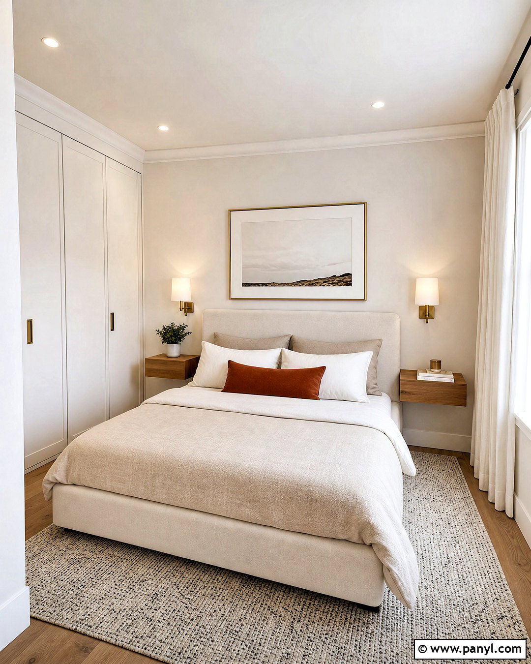 White Small Bedroom With White Trim - 20 white paint with white trim ideas