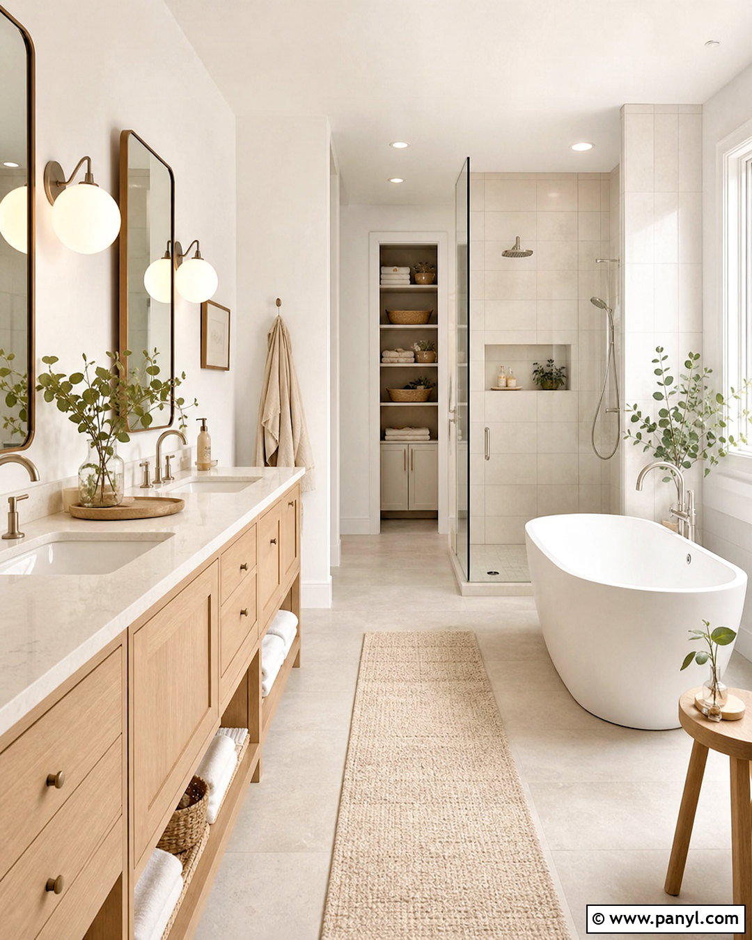 White Spa Bathroom - 20 white interior design ideas