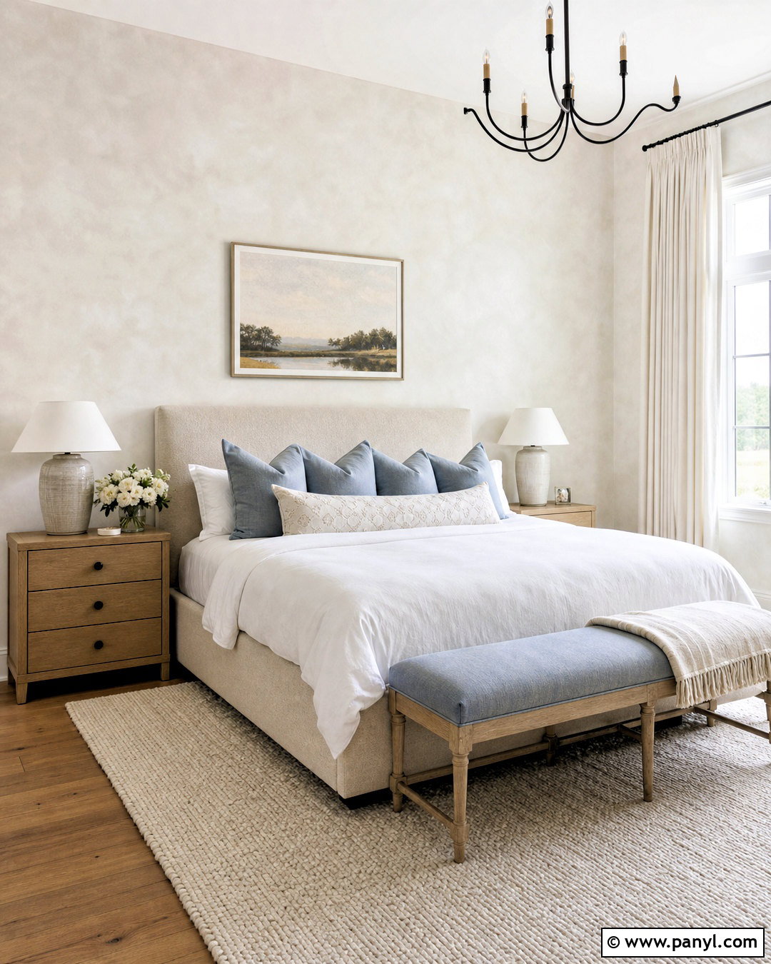 White Sponge Painted Guest Room - 20 white wall paint texture ideas