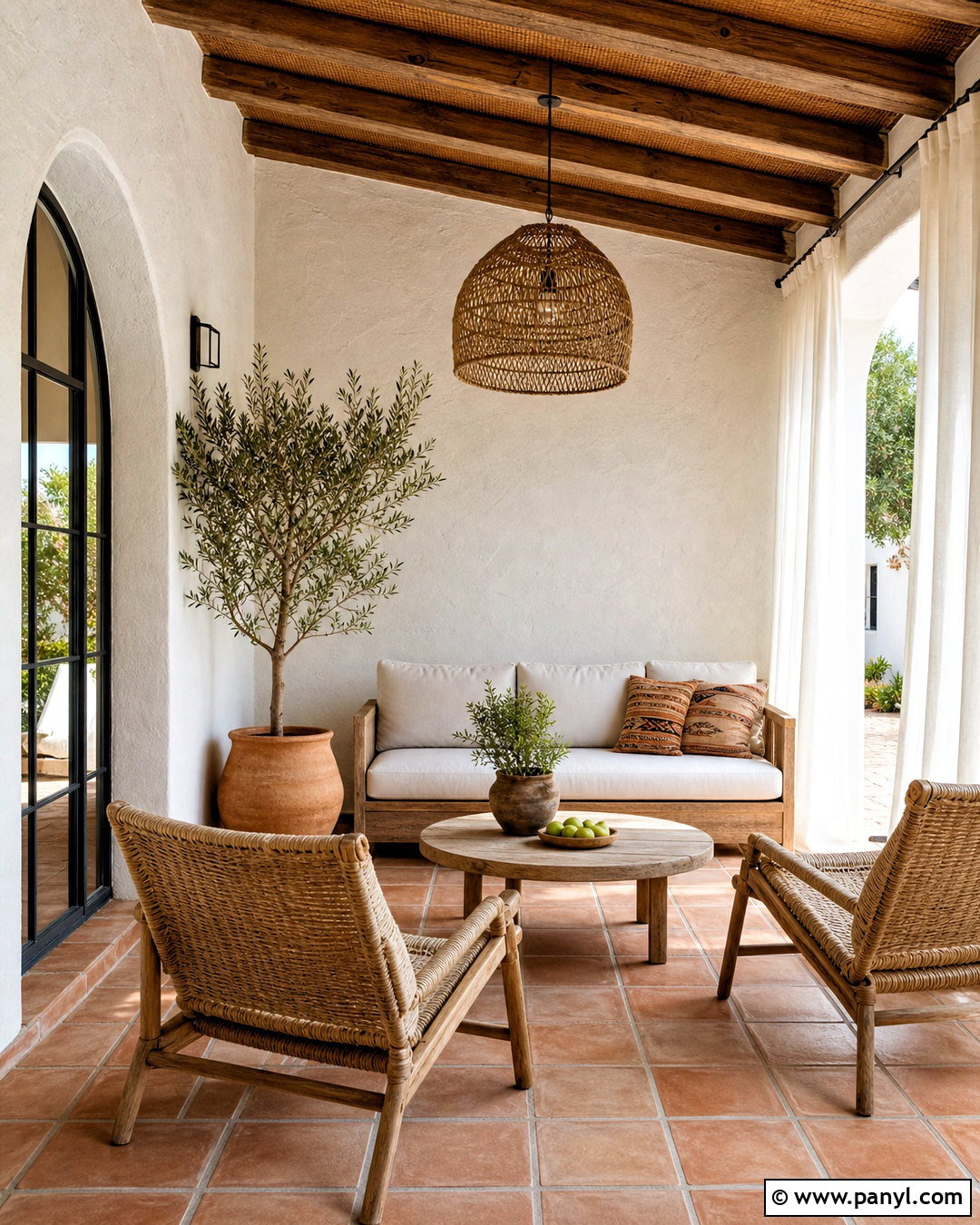 White Stucco Sunroom - 20 white wall paint texture ideas