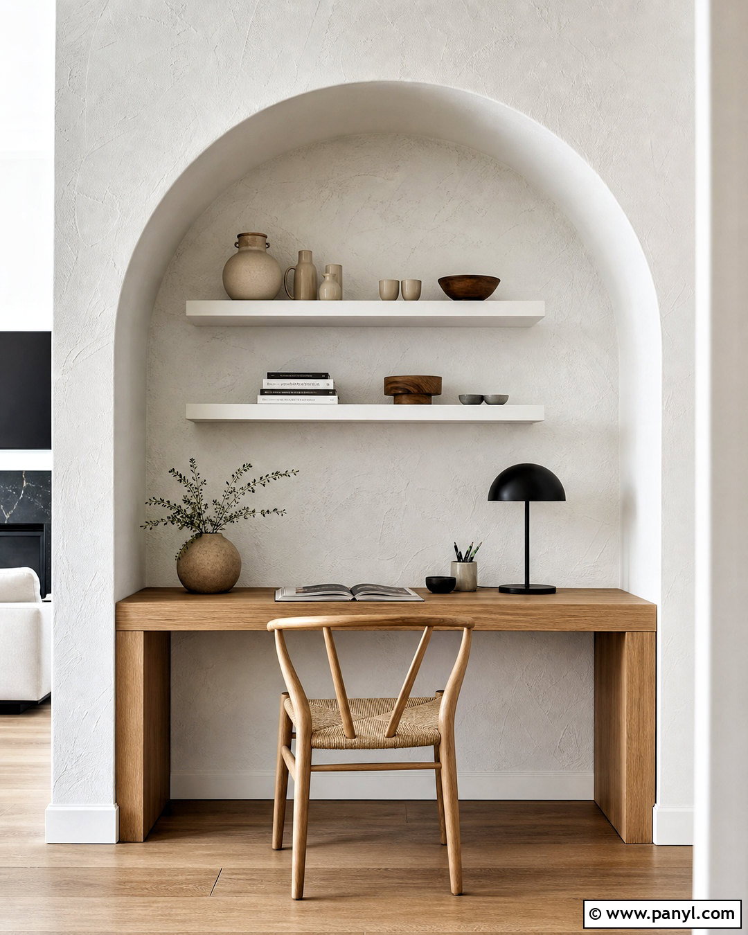 White Textured Arch Wall - 20 white wall paint texture ideas