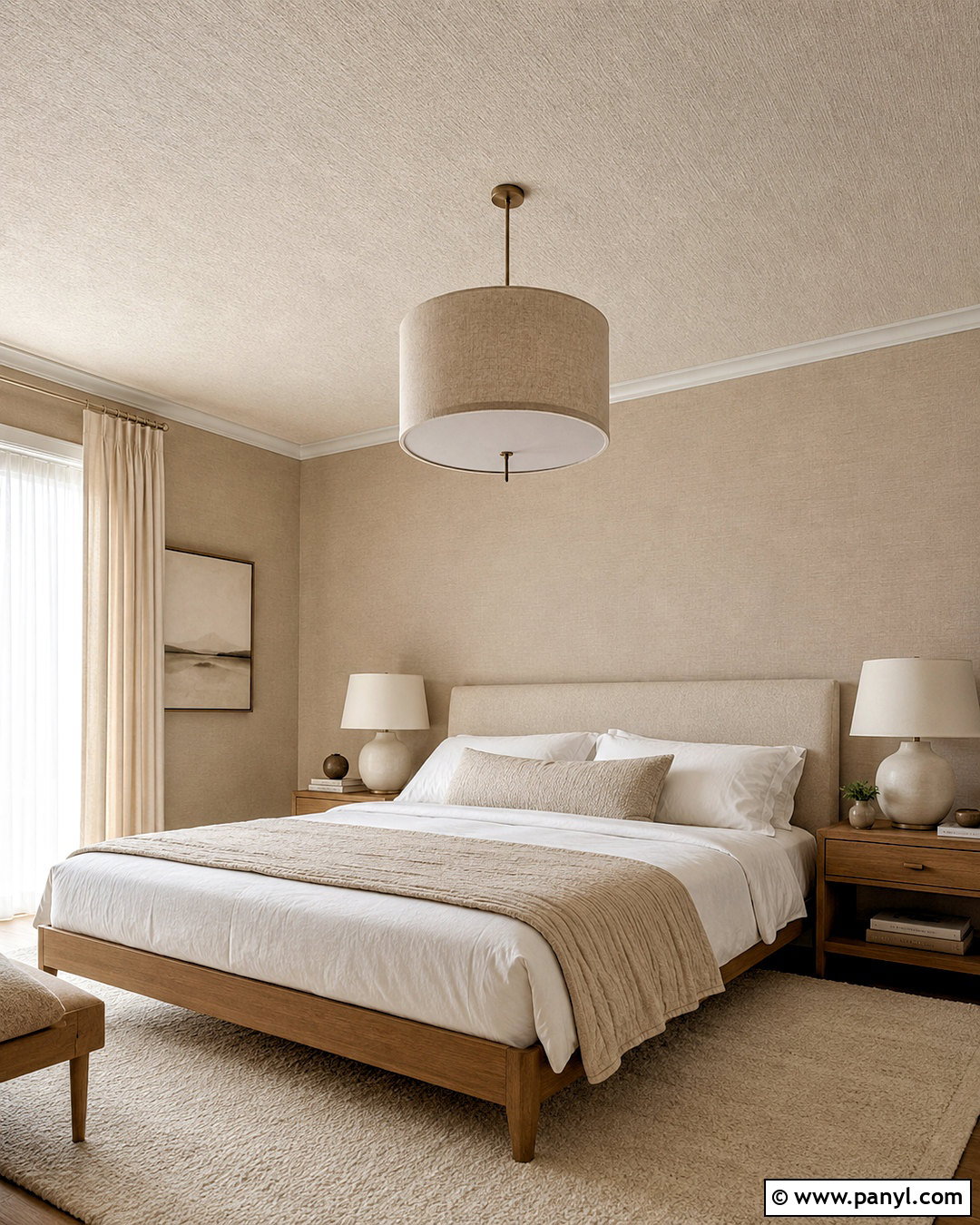 White Textured Ceiling Wallpaper - 20 neutral minimalist wallpaper ideas