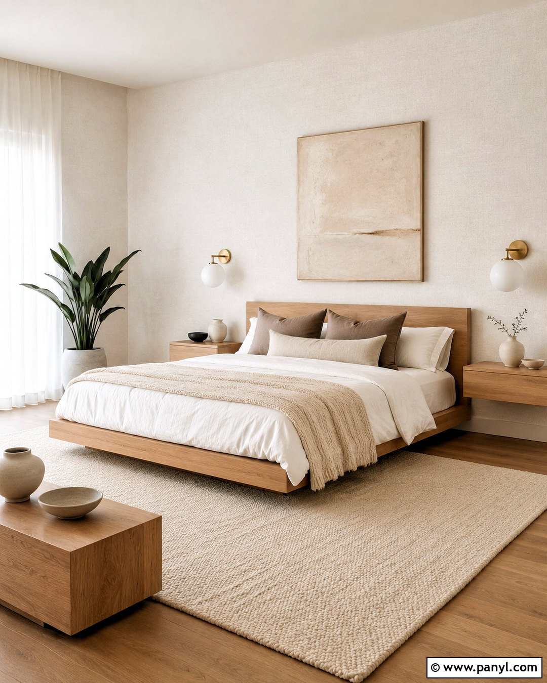 White Textured Wallpaper Minimalist Bedroom - 20 light colored wallpaper ideas
