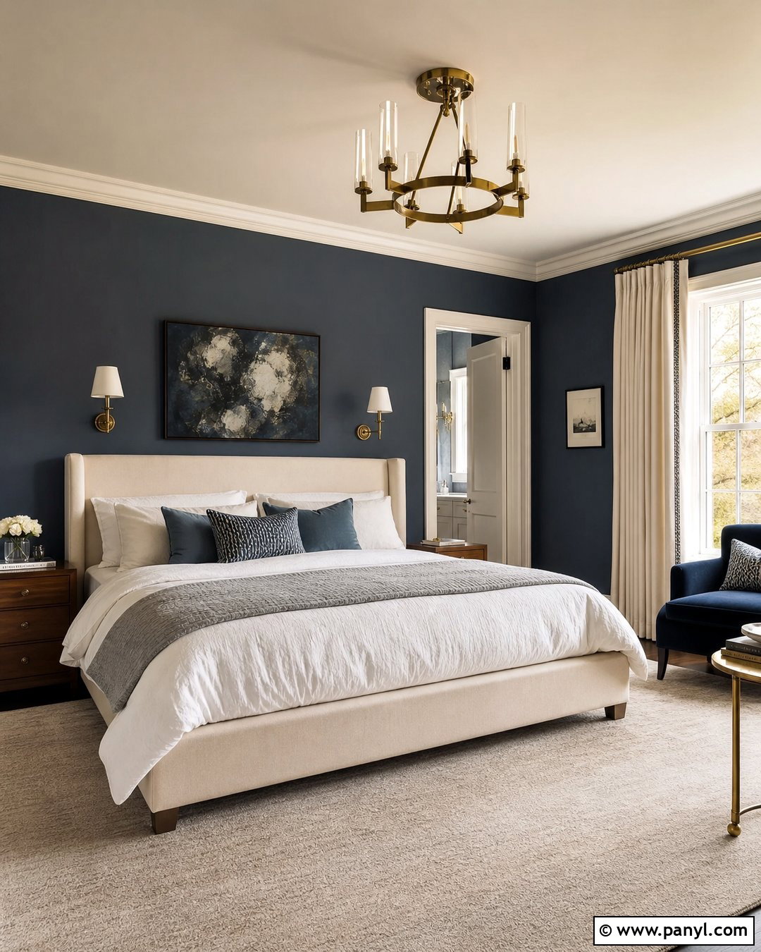 White Trim With Dark Walls - 35 Baseboards And Trim Color Ideas