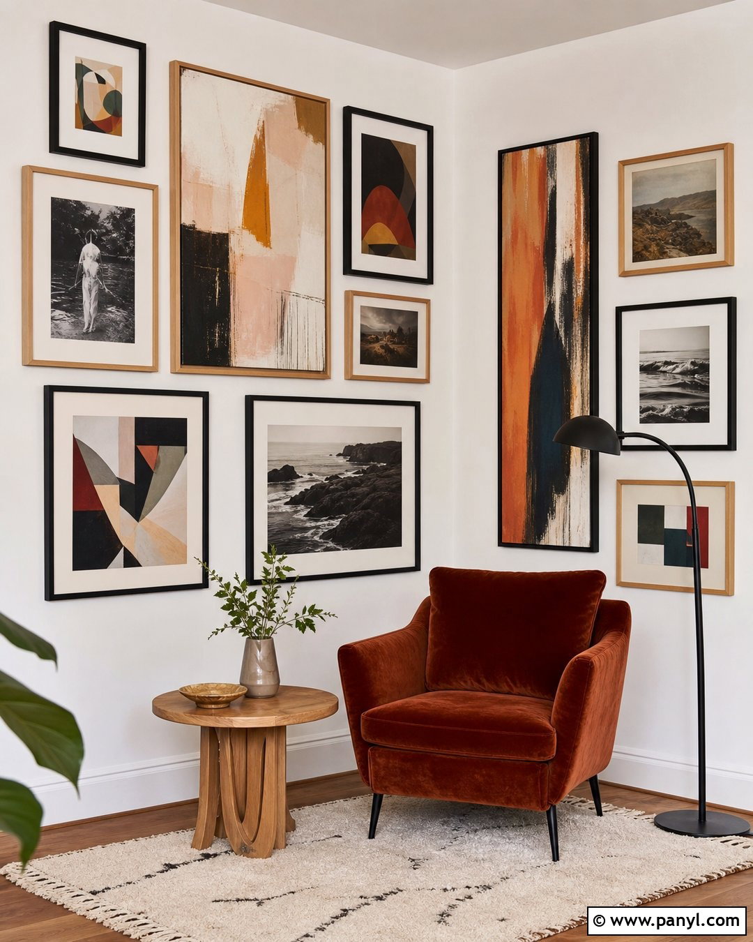 White Wall Corner Gallery - 35 plain white wall ideas