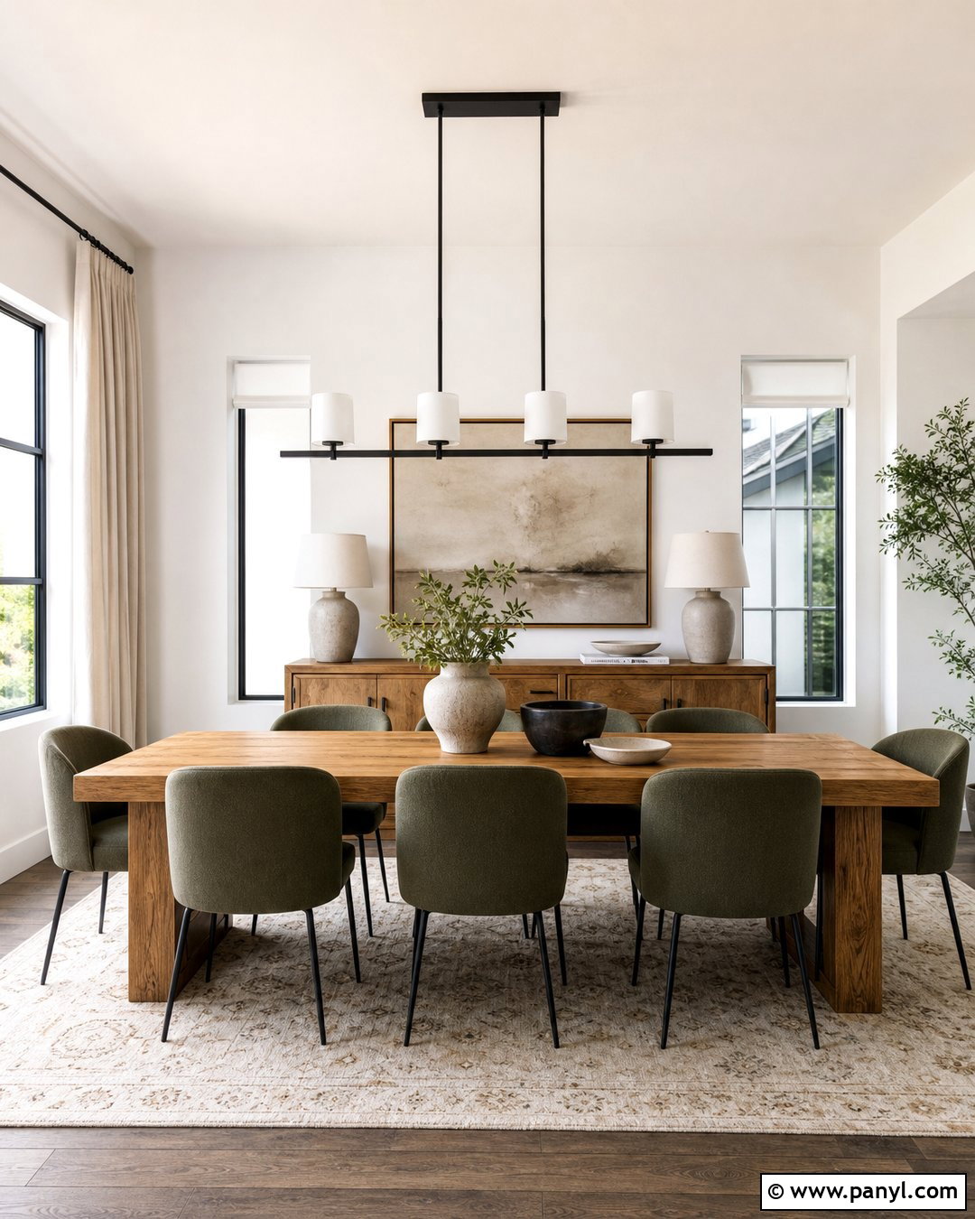 White Wall Dining Room - 30 White Wall Interior Ideas