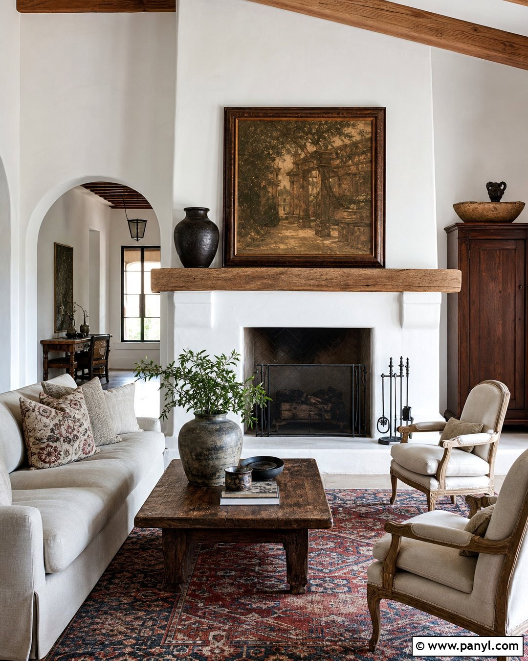 White Wall Fireplace - 35 plain white wall ideas