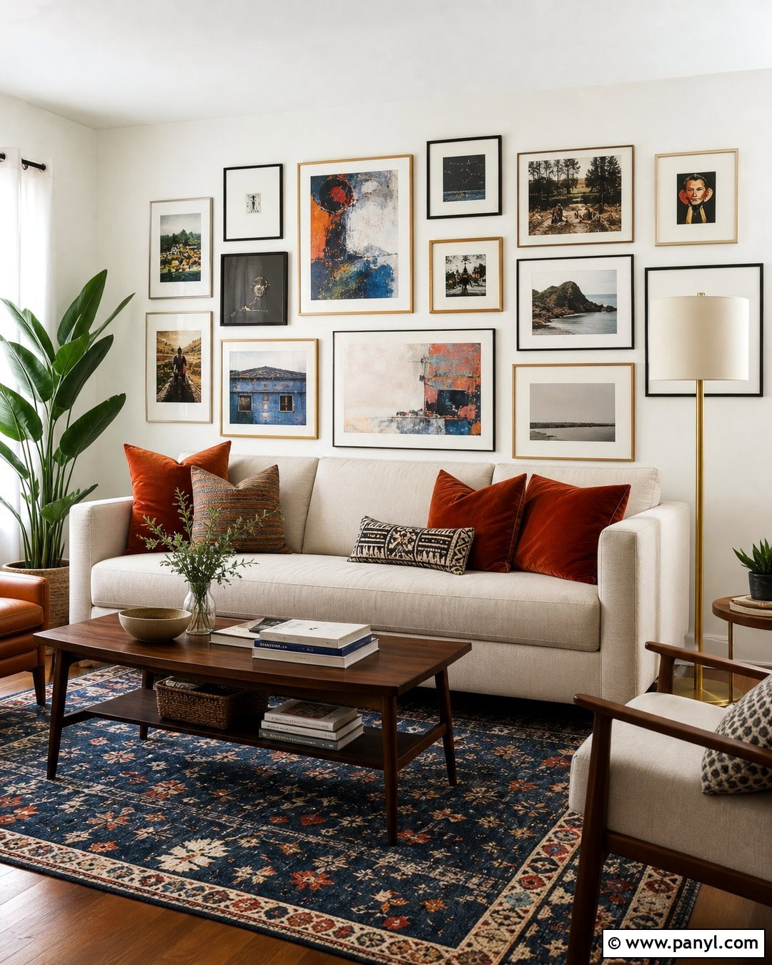 White Wall Gallery Wall - 35 plain white wall ideas