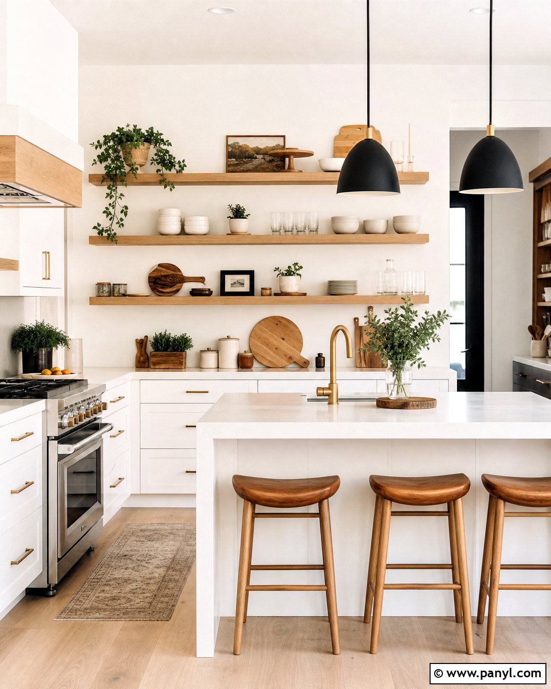 White Wall Kitchen Shelving - 20 white wall background ideas