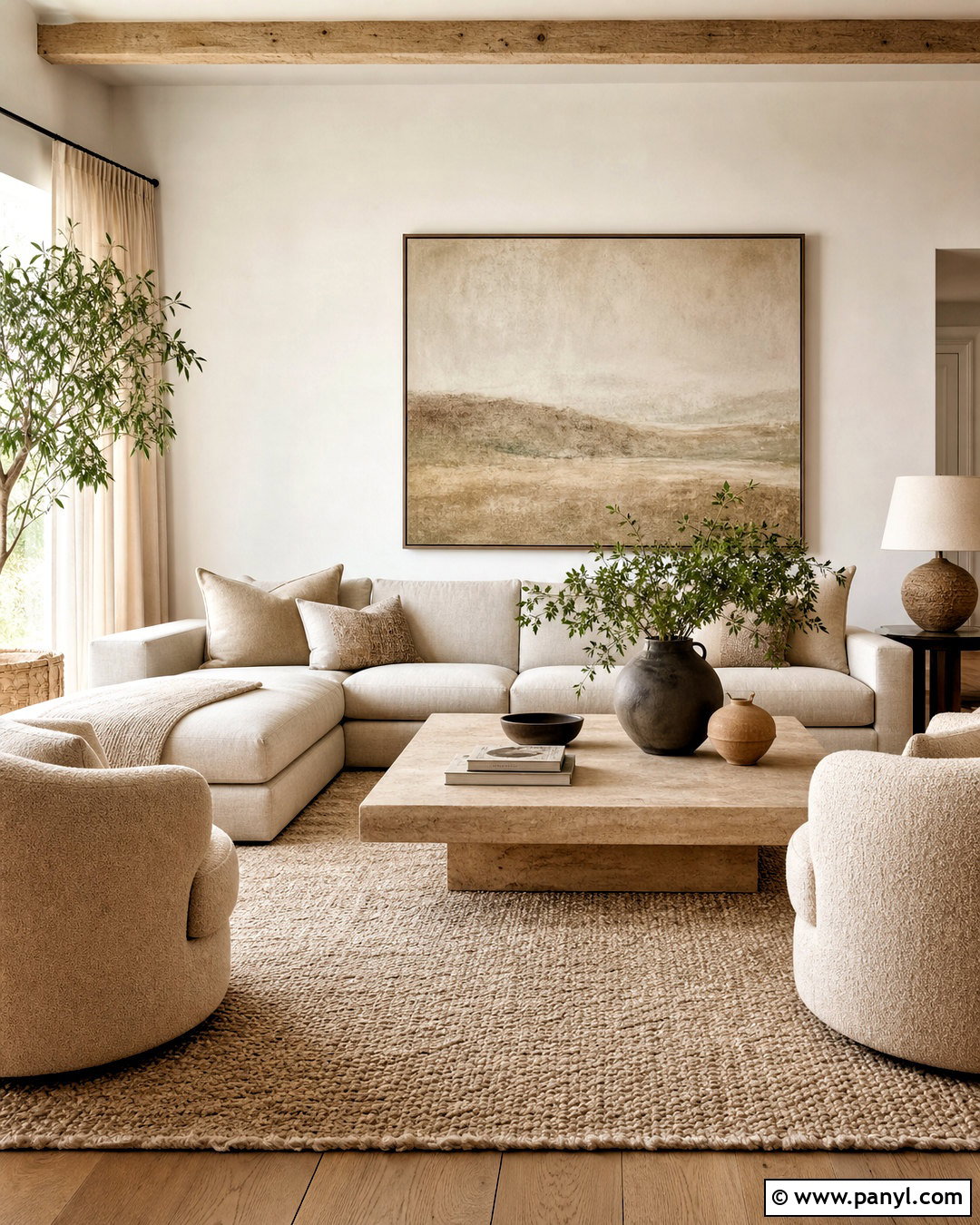 White Wall Living Room With Beige Furniture - 20 white wall living room ideas