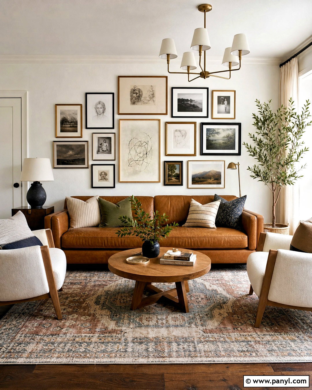 White Wall Living Room With Gallery Wall - 20 white wall living room ideas